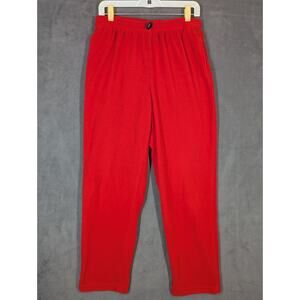 VTG Lavon Red Straight Leg Drawstring Activewear Sweatpants Women's Size Large